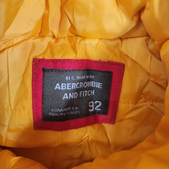 Abercrombie Fitch Women's Size Small Olive Green Quilted Reversible Puffer Vest - Picture 5 of 6